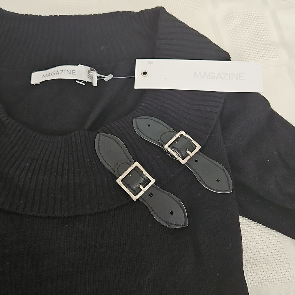 Magazine Women's Long Sleeves Sweater Small Black - Picture 6 of 16